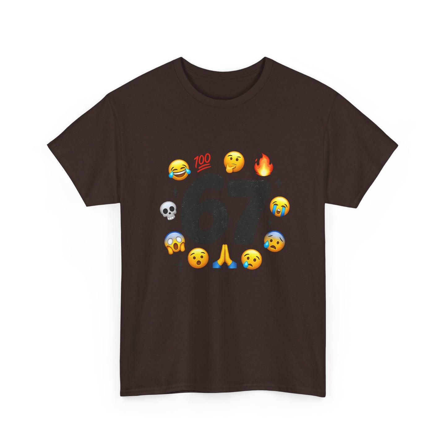 Funny 67 Meme Emoji T-Shirt — Meme Face Graphic Tee