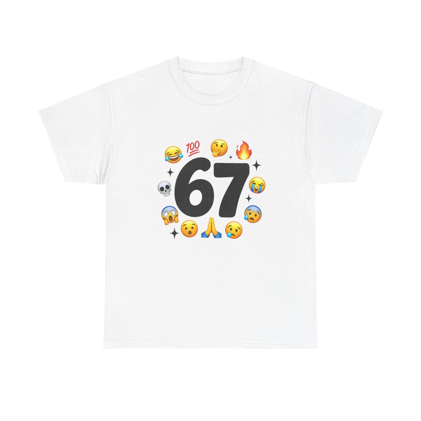 Funny 67 Meme Emoji T-Shirt — Meme Face Graphic Tee