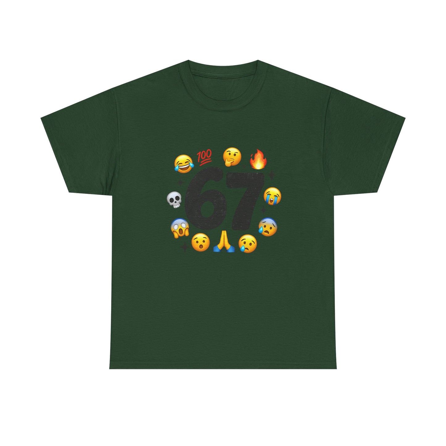 Funny 67 Meme Emoji T-Shirt — Meme Face Graphic Tee