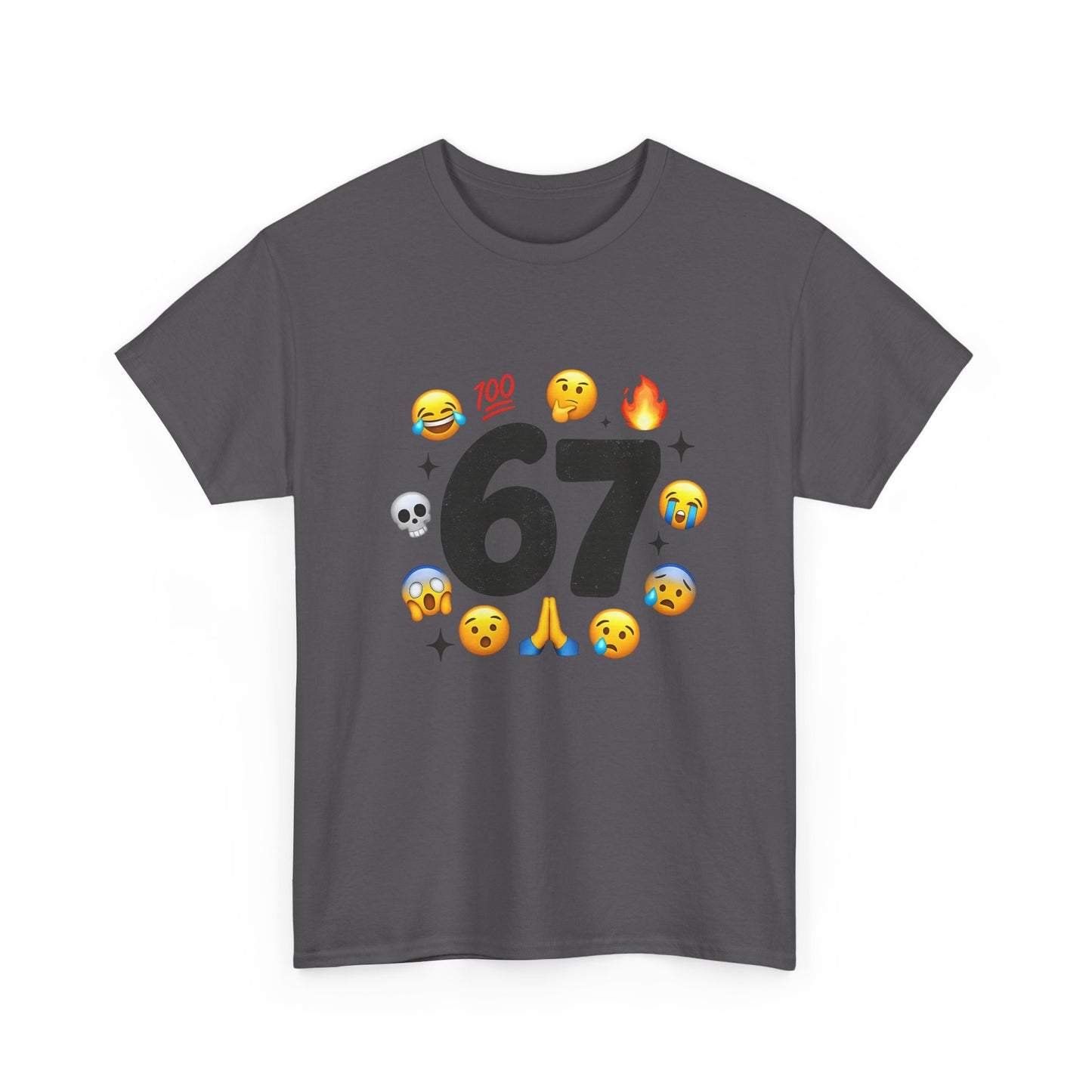 Funny 67 Meme Emoji T-Shirt — Meme Face Graphic Tee