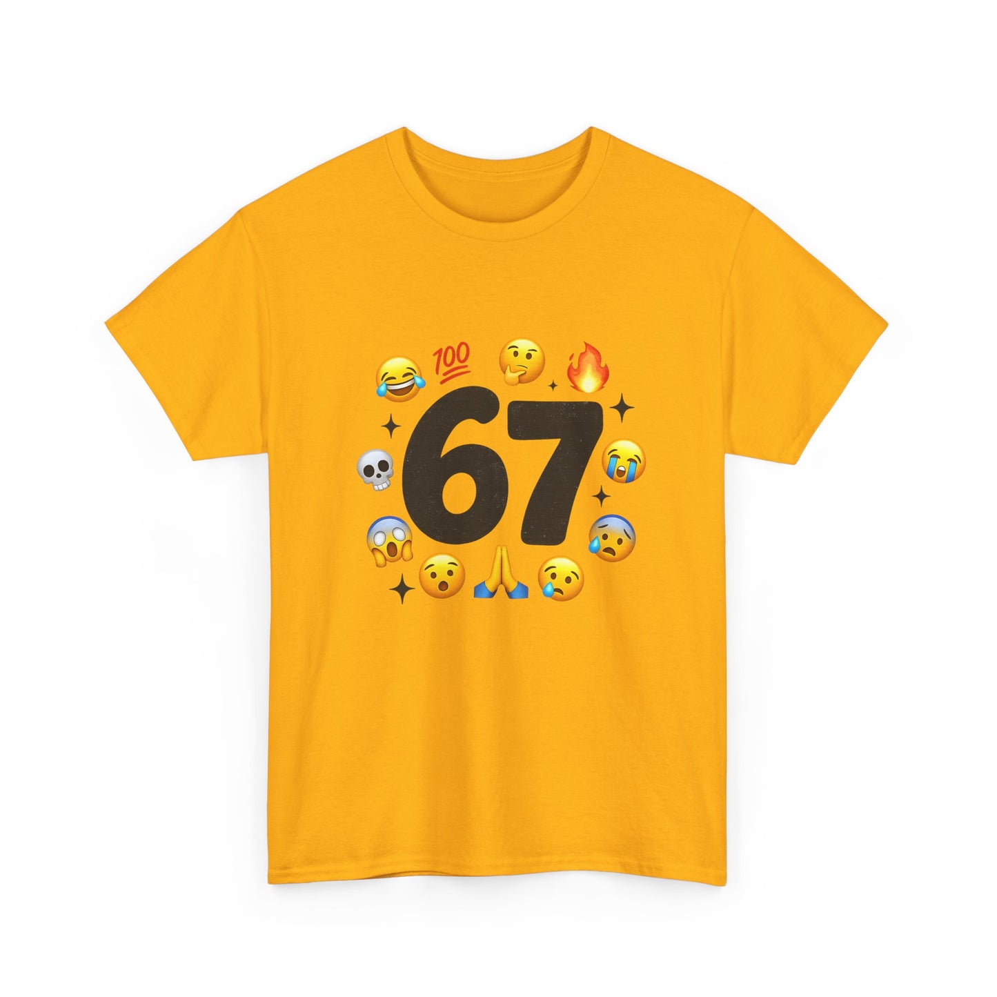 Funny 67 Meme Emoji T-Shirt — Meme Face Graphic Tee