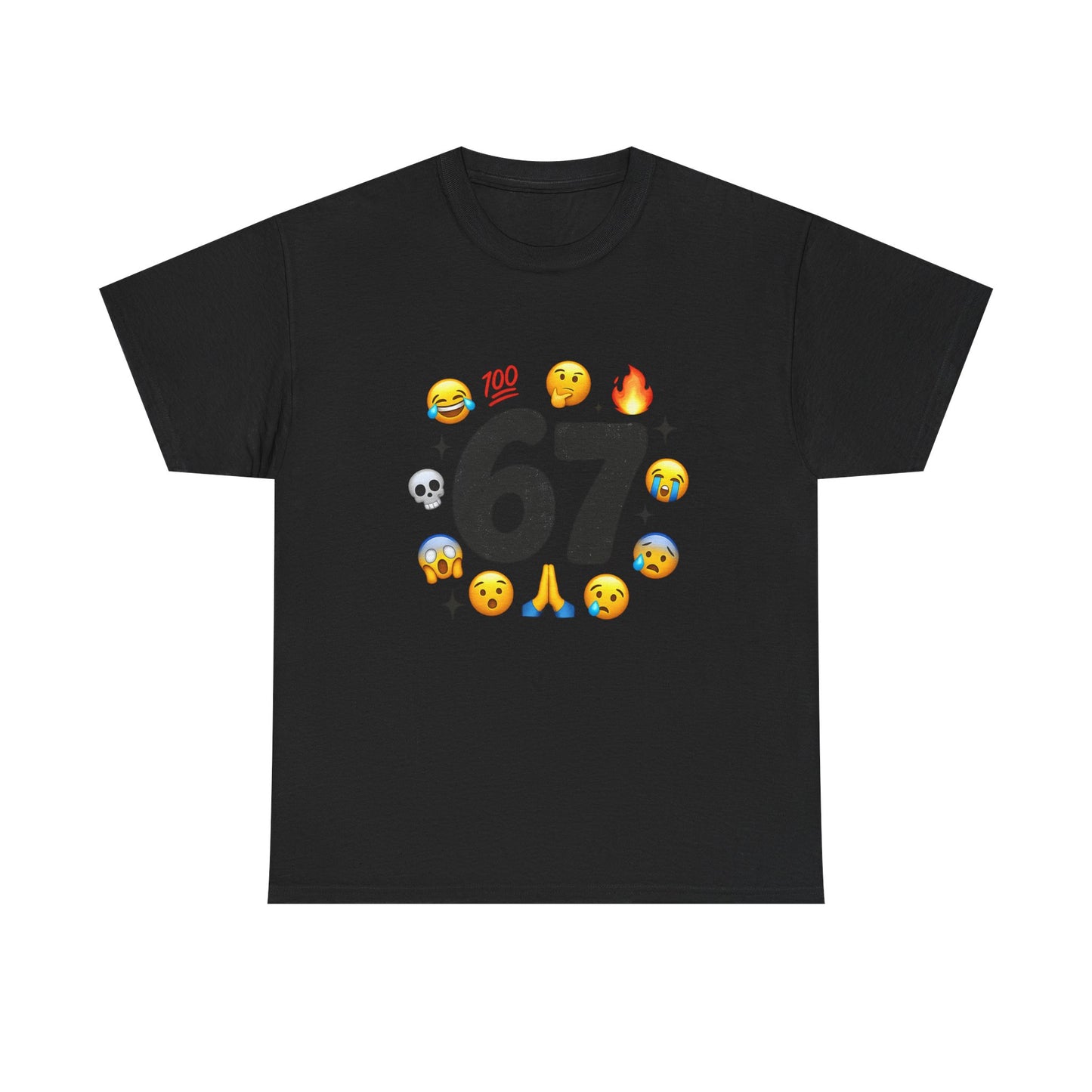 Funny 67 Meme Emoji T-Shirt — Meme Face Graphic Tee