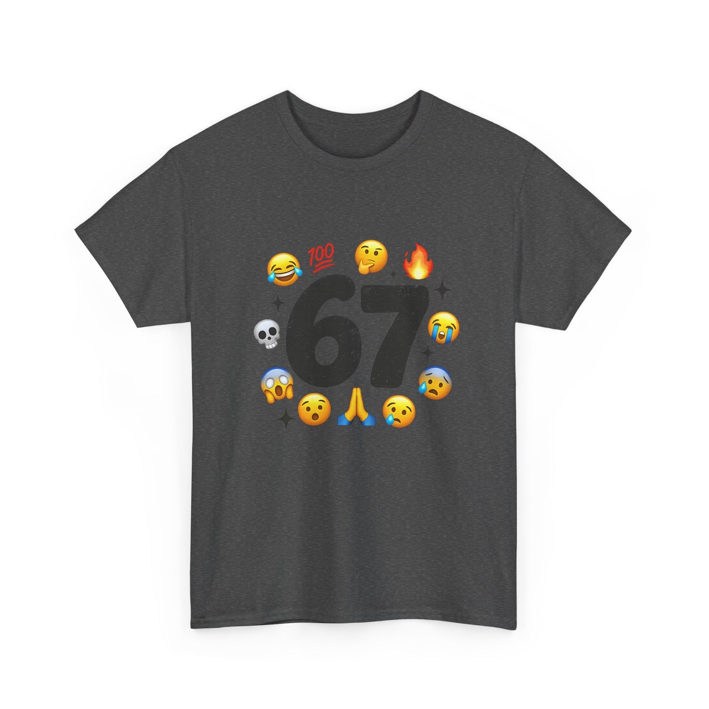 Funny 67 Meme Emoji T-Shirt — Meme Face Graphic Tee
