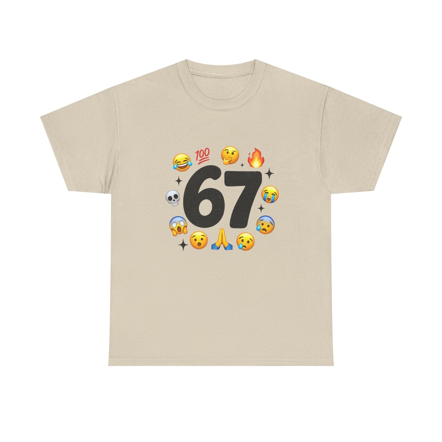 Funny 67 Meme Emoji T-Shirt — Meme Face Graphic Tee