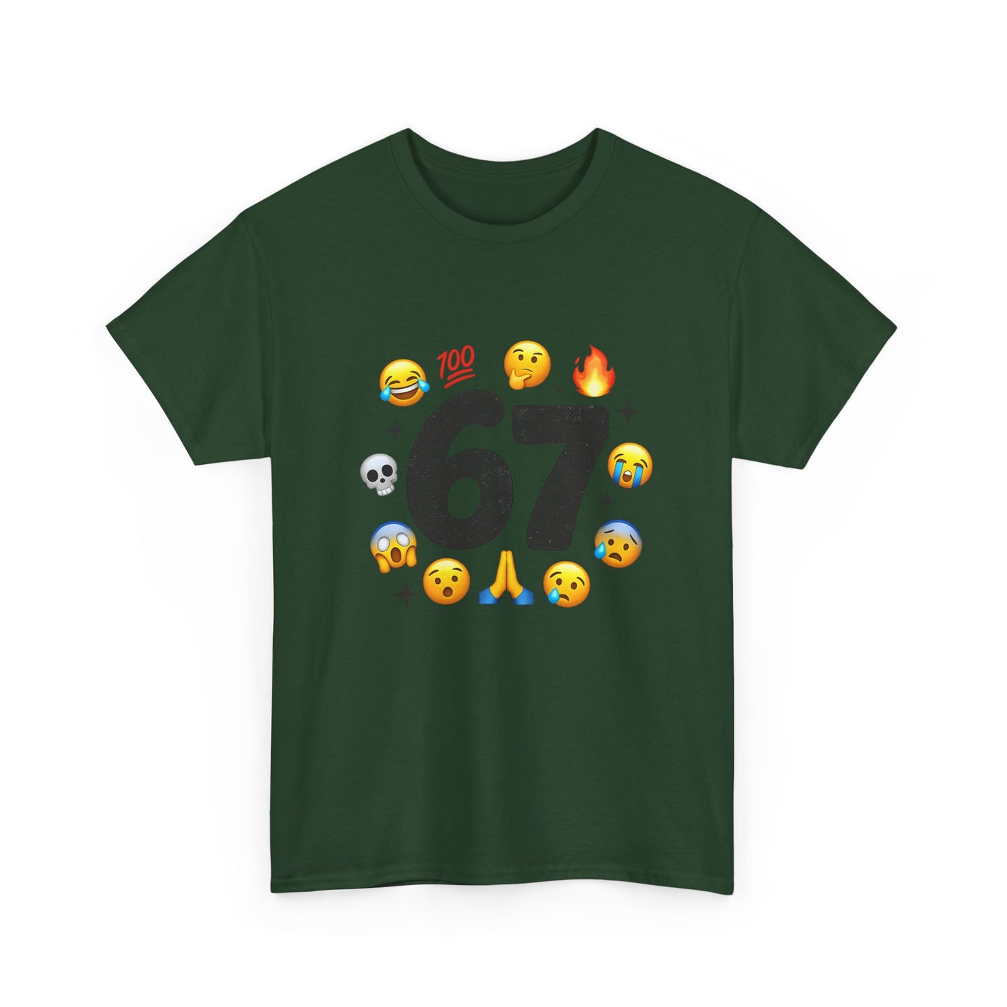 Funny 67 Meme Emoji T-Shirt — Meme Face Graphic Tee