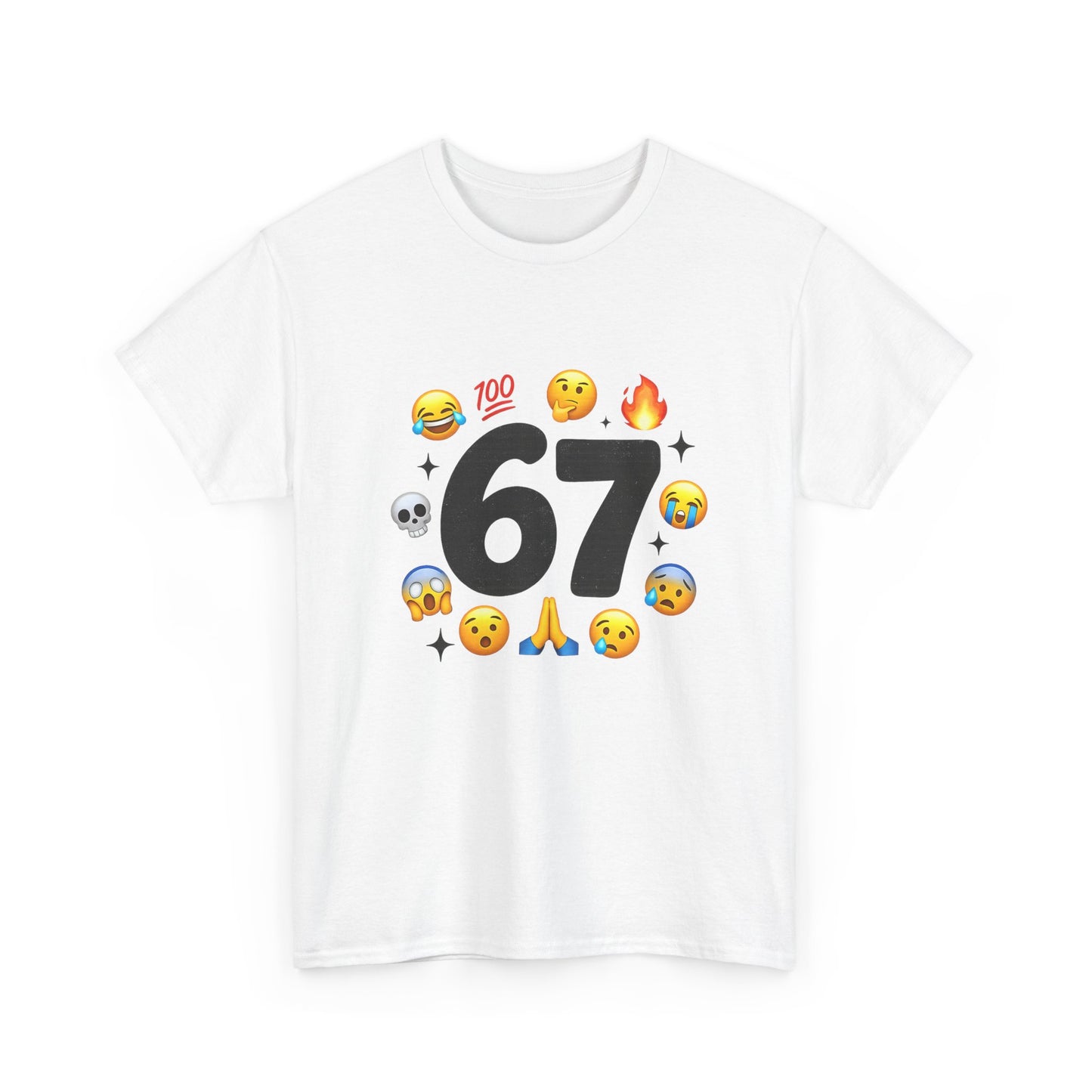 Funny 67 Meme Emoji T-Shirt — Meme Face Graphic Tee