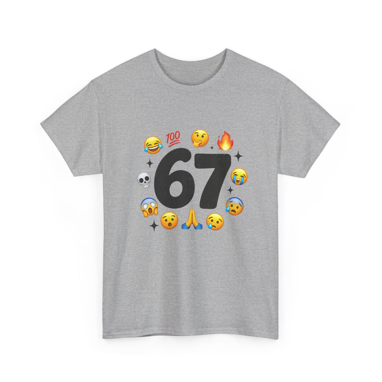Funny 67 Meme Emoji T-Shirt — Meme Face Graphic Tee