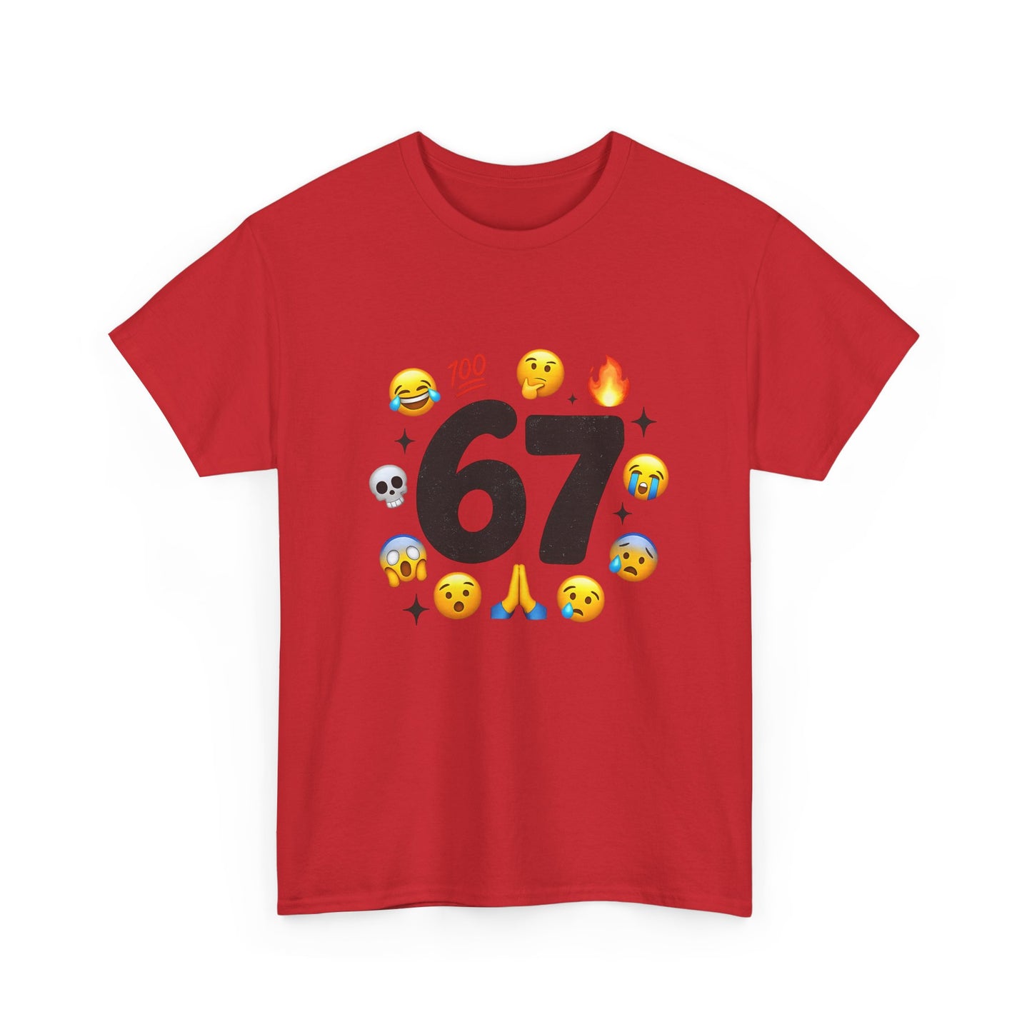 Funny 67 Meme Emoji T-Shirt — Meme Face Graphic Tee