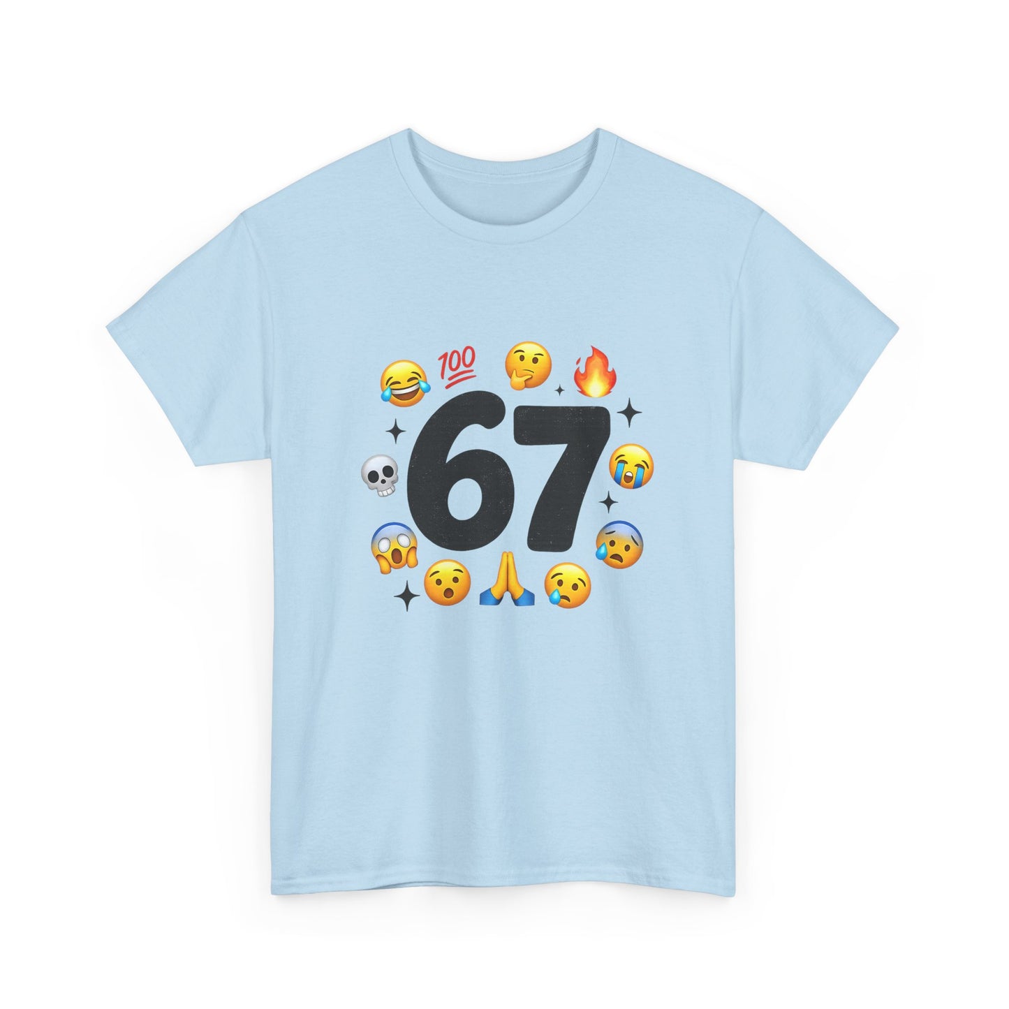 Funny 67 Meme Emoji T-Shirt — Meme Face Graphic Tee