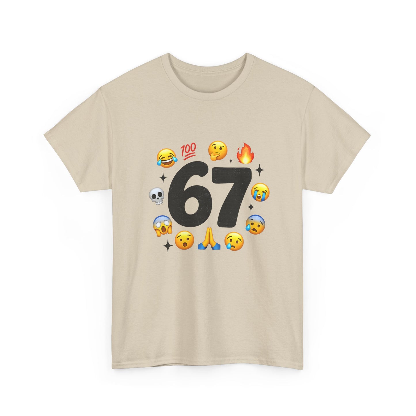 Funny 67 Meme Emoji T-Shirt — Meme Face Graphic Tee