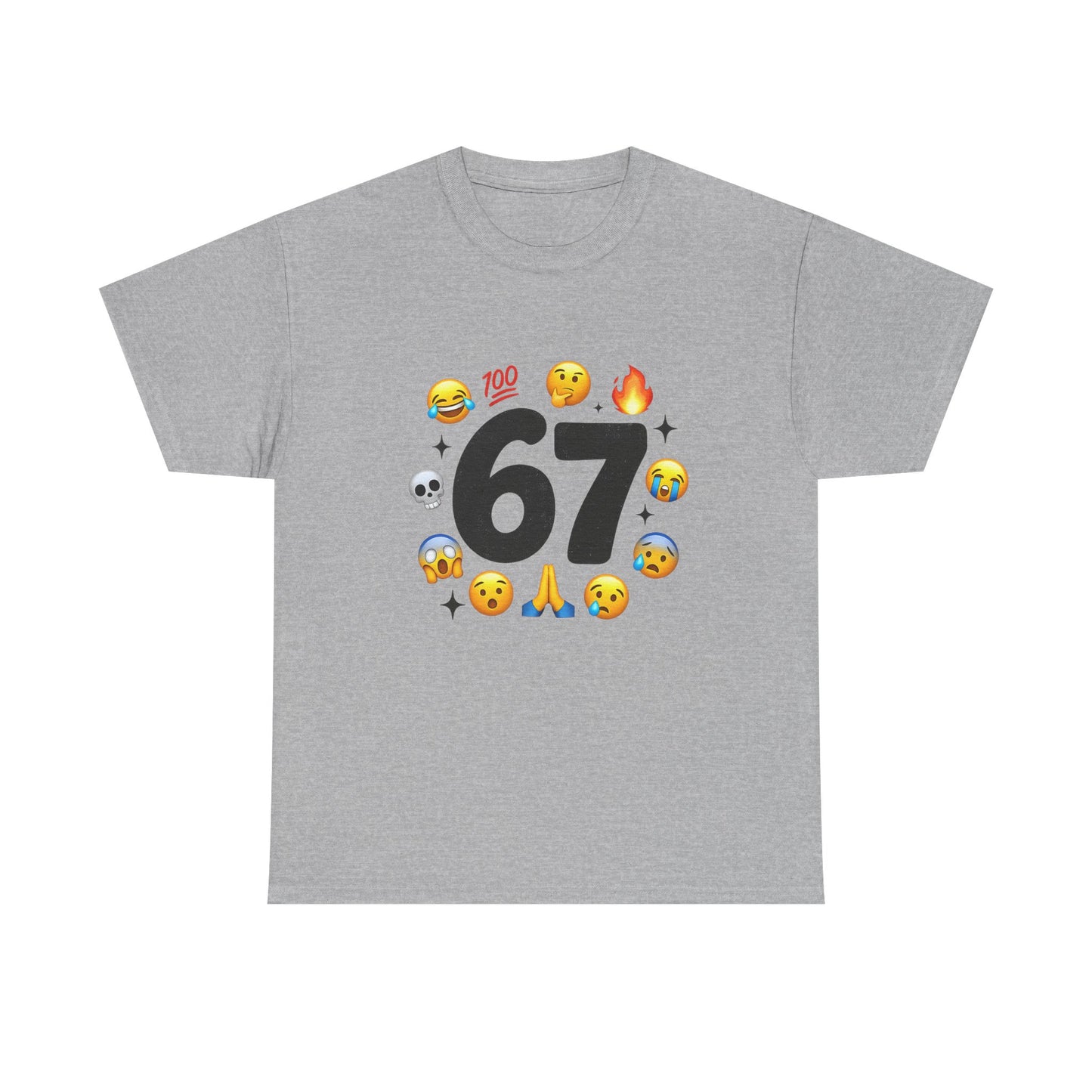 Funny 67 Meme Emoji T-Shirt — Meme Face Graphic Tee