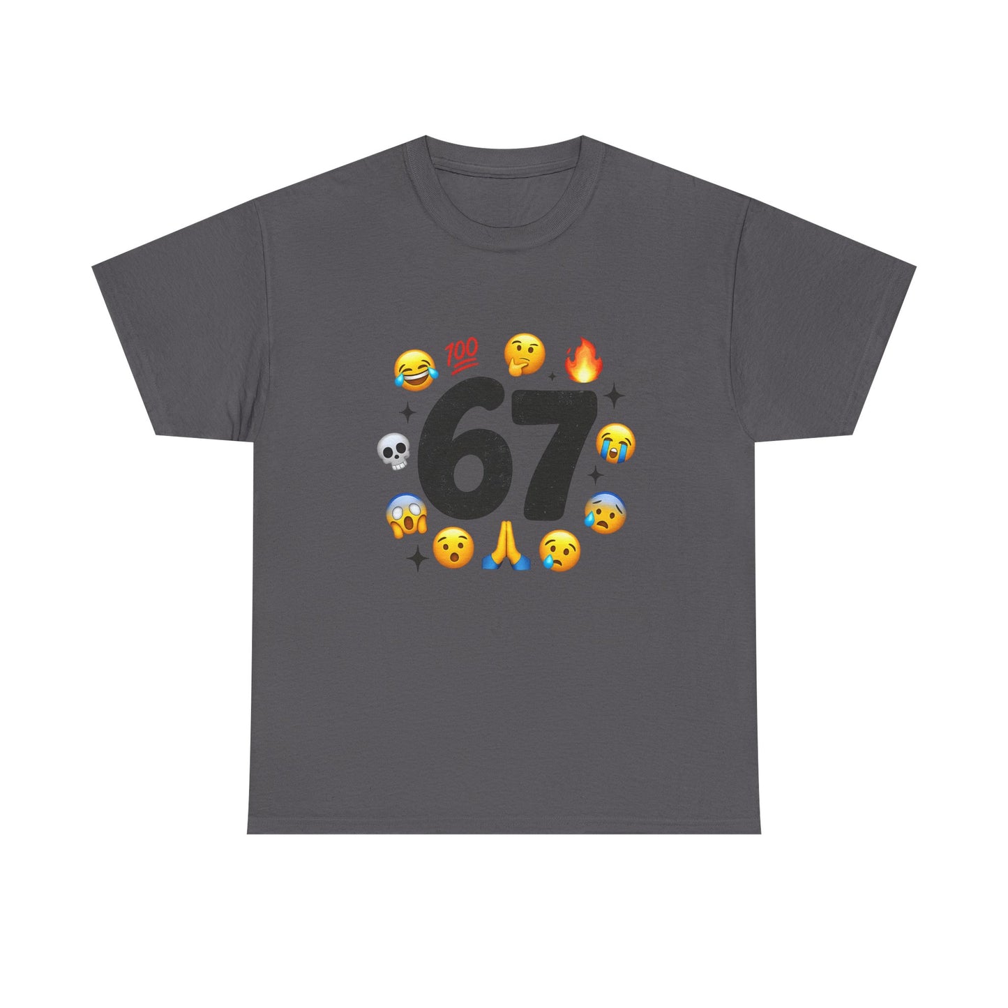 Funny 67 Meme Emoji T-Shirt — Meme Face Graphic Tee