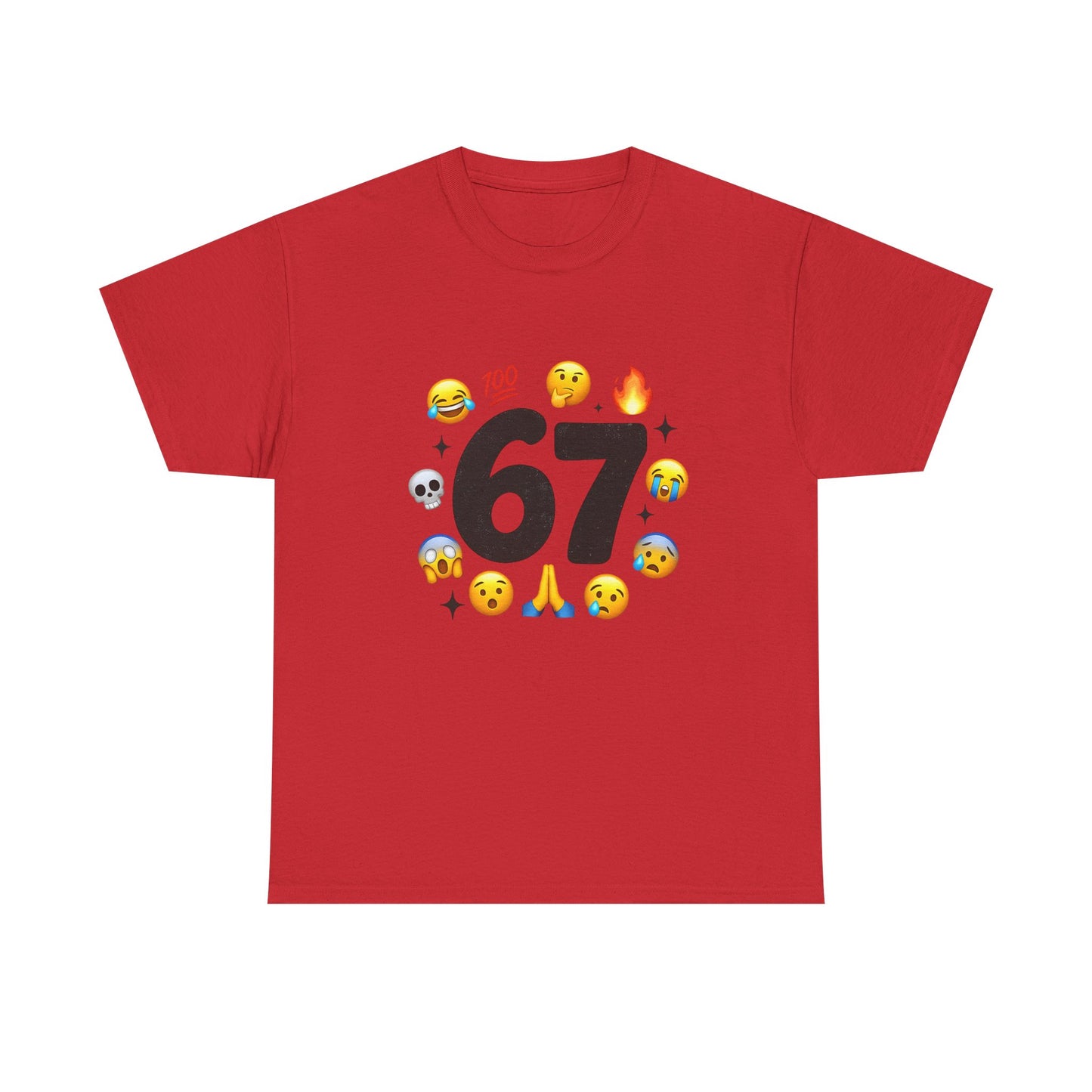 Funny 67 Meme Emoji T-Shirt — Meme Face Graphic Tee