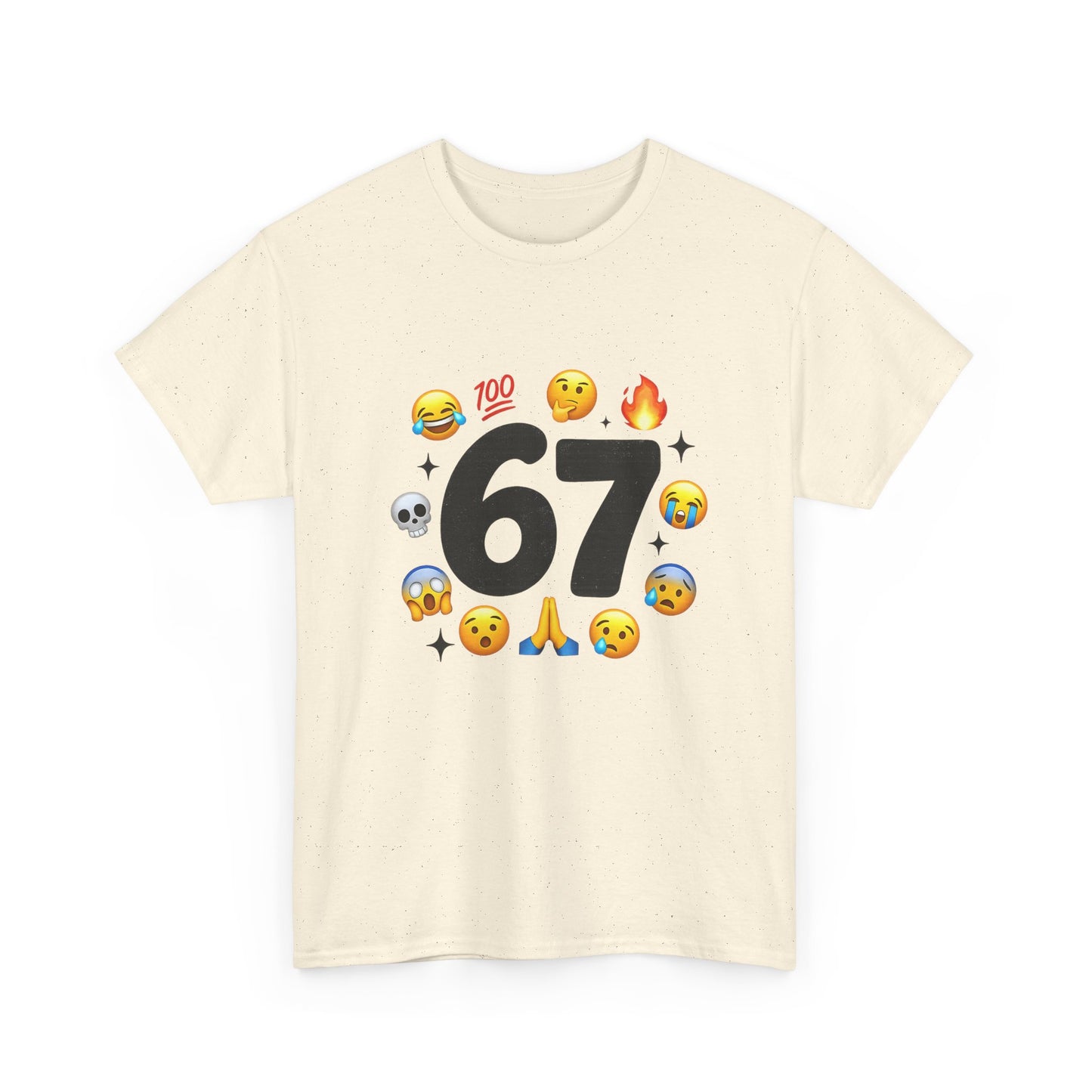 Funny 67 Meme Emoji T-Shirt — Meme Face Graphic Tee