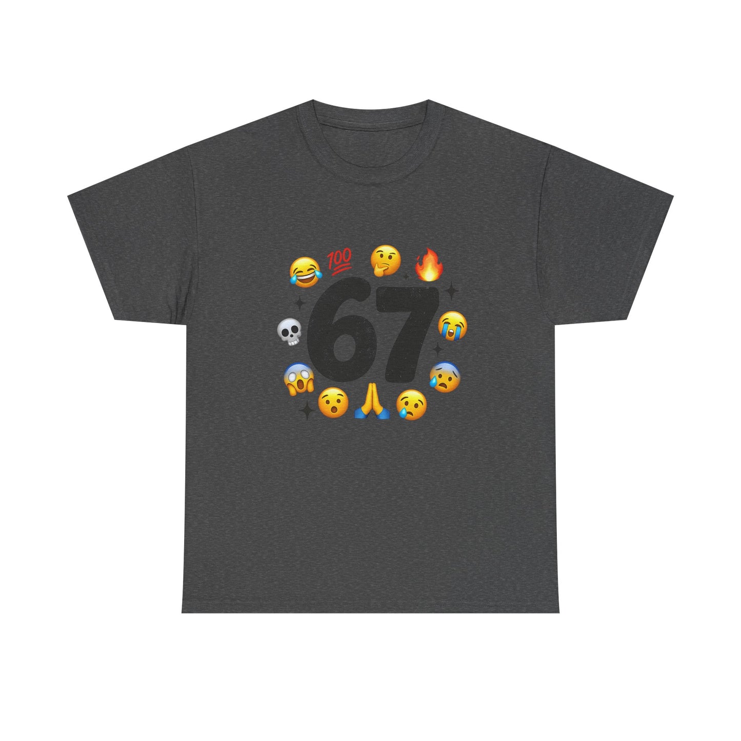 Funny 67 Meme Emoji T-Shirt — Meme Face Graphic Tee