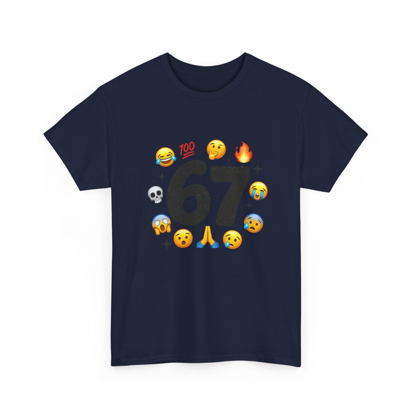 Funny 67 Meme Emoji T-Shirt — Meme Face Graphic Tee