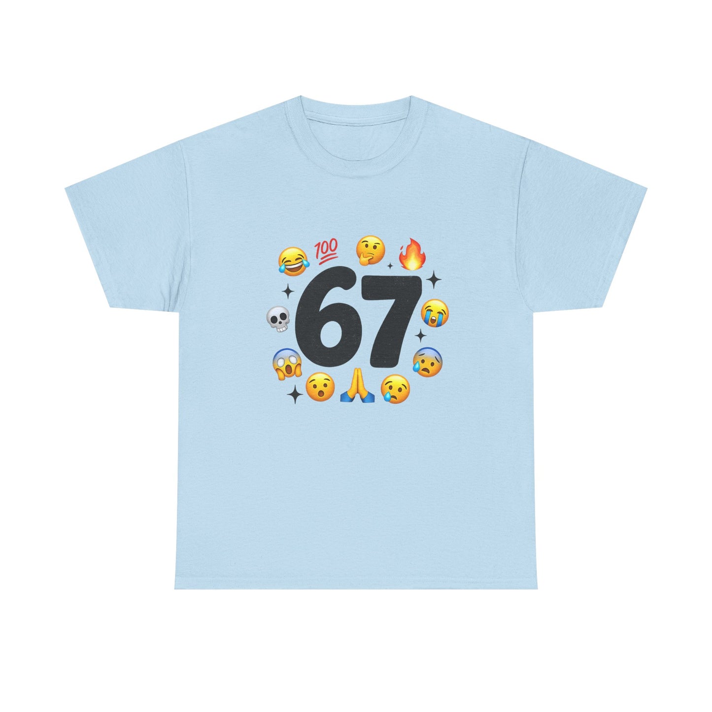 Funny 67 Meme Emoji T-Shirt — Meme Face Graphic Tee