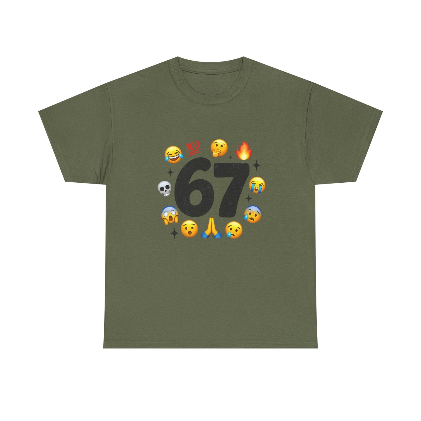 Funny 67 Meme Emoji T-Shirt — Meme Face Graphic Tee