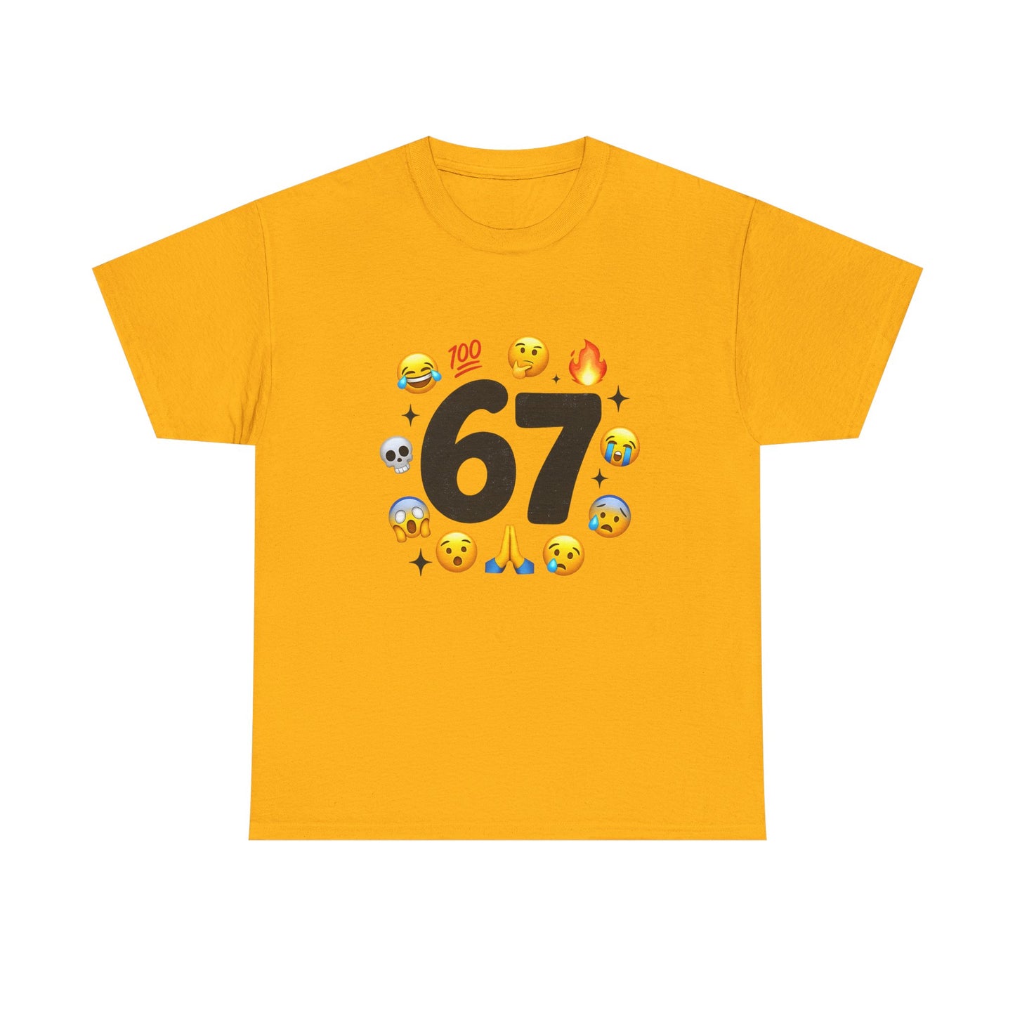 Funny 67 Meme Emoji T-Shirt — Meme Face Graphic Tee