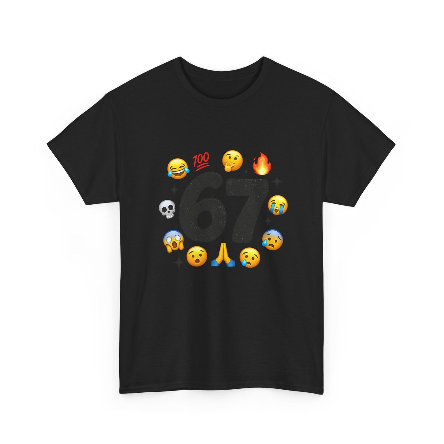 Funny 67 Meme Emoji T-Shirt — Meme Face Graphic Tee